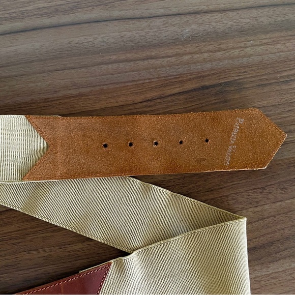 Leather Women's Elastic Leather Belt, Euro 48 - Picture 3 of 10